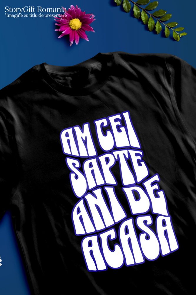 Tricou Femei, Barbati, Copii, Fata, Baiat, Unisex Personalizat Mesaj Educațional „Am Cei Șapte Ani De Acasă” | Cadou Personalizat Educație și Bună Creștere [3]