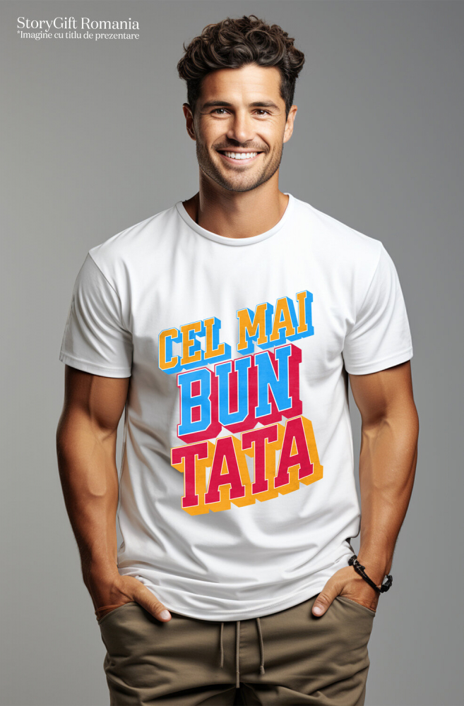 Tricou Femei, Barbati, Copii, Fata, Baiat, Unisex Personalizat Cadouri Personalizate pentru Tata, Copii și Unchi | Cel Mai Bun Tata și Familie [2]