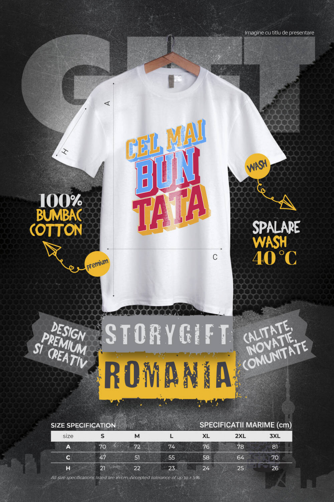 Tricou Femei, Barbati, Copii, Fata, Baiat, Unisex Personalizat Cadouri Personalizate pentru Tata, Copii și Unchi | Cel Mai Bun Tata și Familie [4]