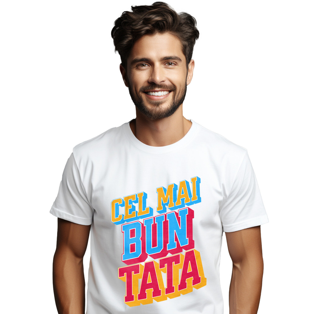 Tricou Femei, Barbati, Copii, Fata, Baiat, Unisex Personalizat Cadouri Personalizate pentru Tata, Copii și Unchi | Cel Mai Bun Tata și Familie [1]