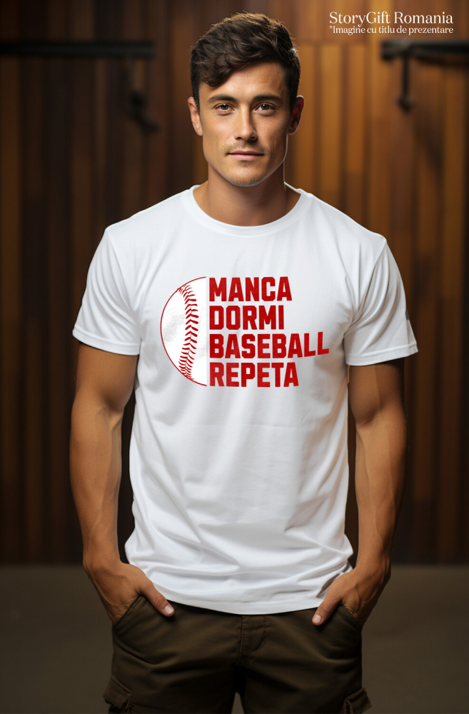 Tricou Femei, Barbati, Copii, Fata, Baiat, Unisex Personalizat Minge Baseball – Sport, Motivație și Sănătate Zilnică [2]