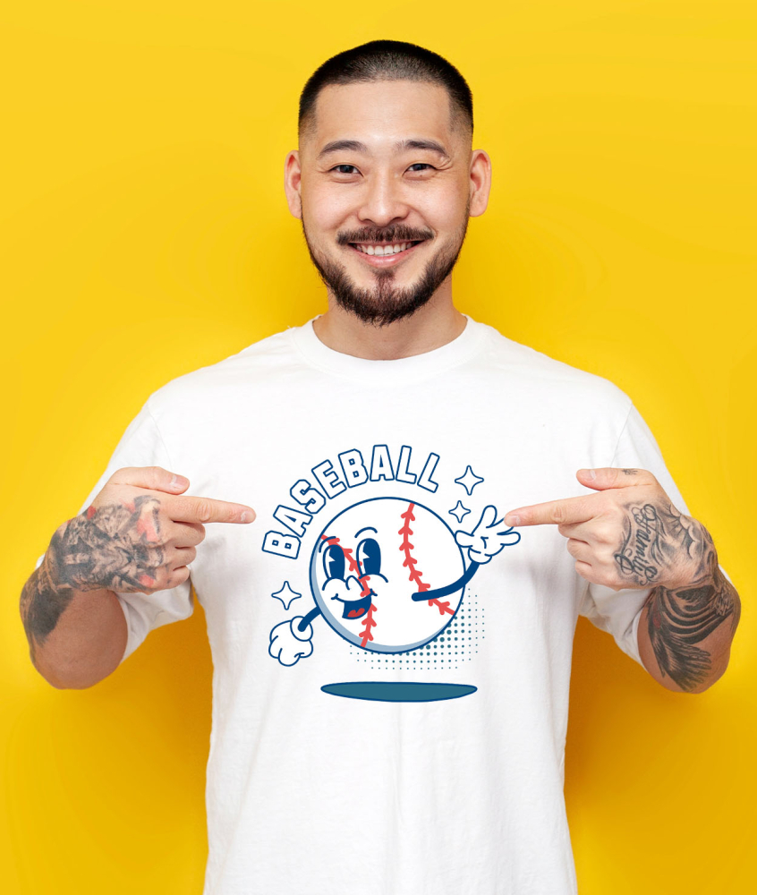 Tricou Femei, Barbati, Copii, Fata, Baiat, Unisex Personalizat Minge de Baseball Animată – Design Sportiv și Motivațional [2]