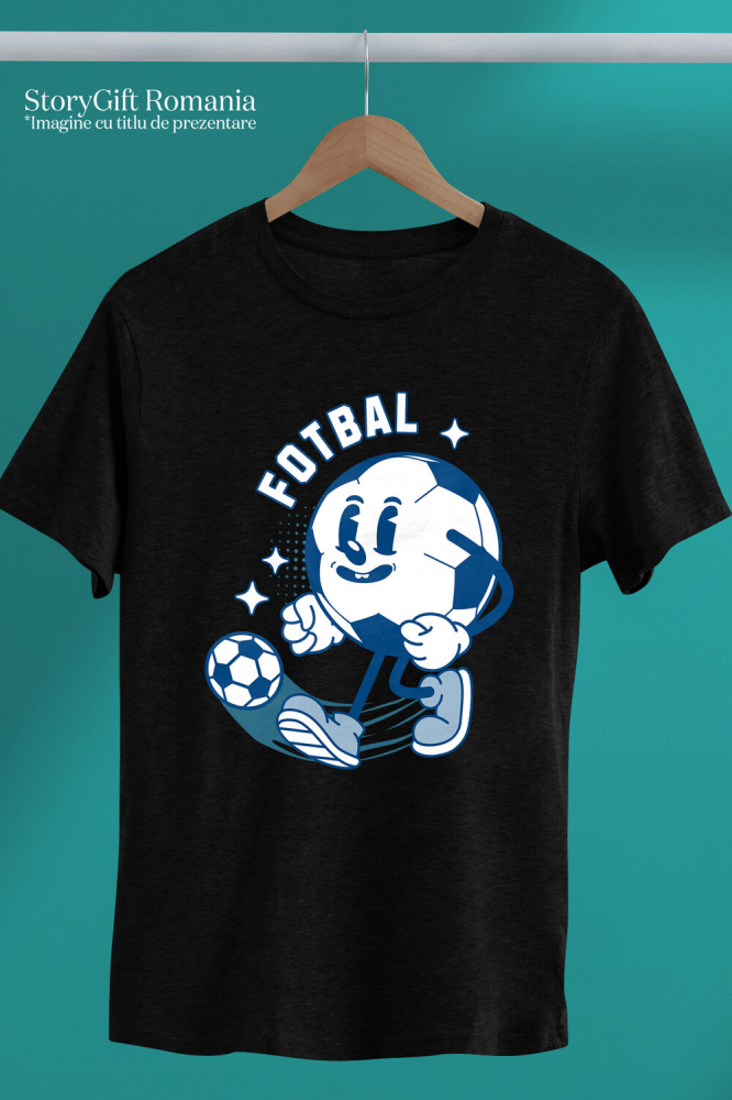 Tricou Femei, Barbati, Copii, Fata, Baiat, Unisex Personalizat Minge de Fotbal Animată – Design Motivațional și Sportiv [3]