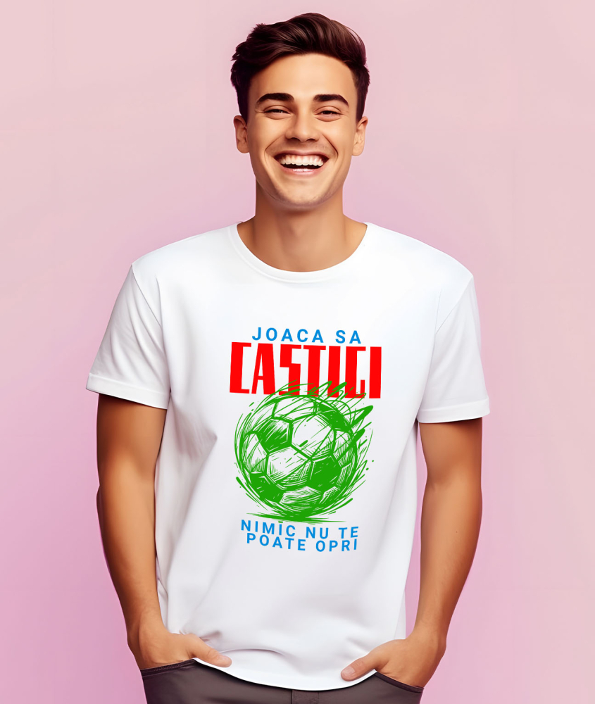Tricou Femei, Barbati, Copii, Fata, Baiat, Unisex Personalizat Minge Fotbal Abstract – Joacă Să Câștigi și Sport În Echipa Ta [2]