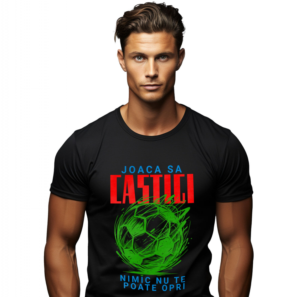 Tricou Femei, Barbati, Copii, Fata, Baiat, Unisex Personalizat Minge Fotbal Abstract – Joacă Să Câștigi și Sport În Echipa Ta [1]