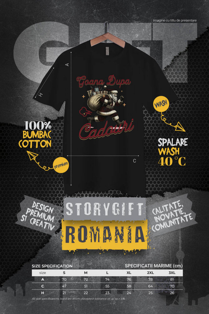 Tricou Femei, Barbati, Copii, Fata, Baiat, Unisex Personalizat Goana după Cadouri! Moș Crăciun Alergând cu Sac de Cadouri – Cadouri Personalizate pentru Familie [4]