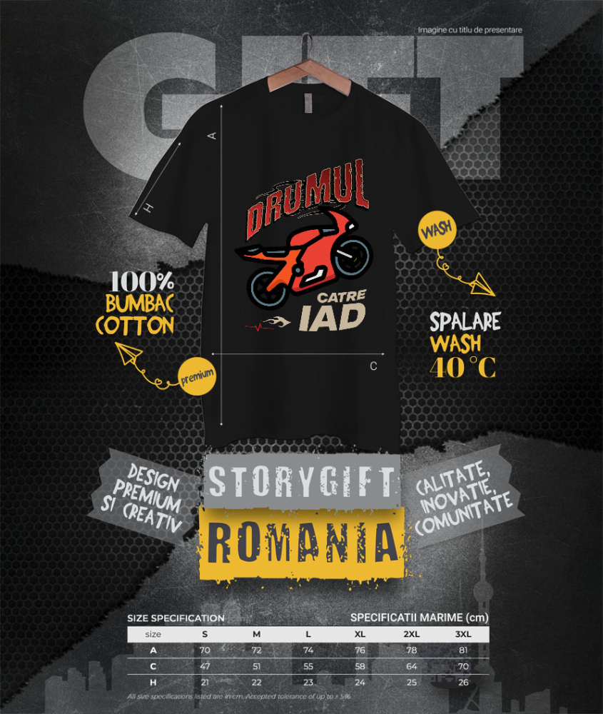 Tricou Femei, Barbati, Copii, Fata, Baiat, Unisex Personalizat Motocicletă Roșie – Viteză și Adrenalină pe Drumul Către Iad [4]