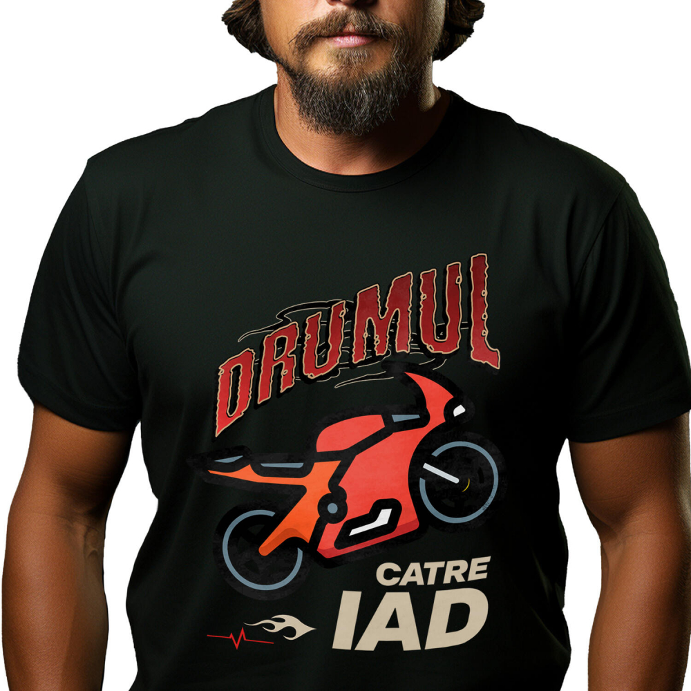 Tricou Femei, Barbati, Copii, Fata, Baiat, Unisex Personalizat Motocicletă Roșie – Viteză și Adrenalină pe Drumul Către Iad [1]