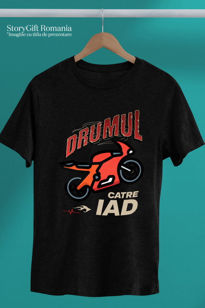 Tricou Femei, Barbati, Copii, Fata, Baiat, Unisex Personalizat Motocicletă Roșie – Viteză și Adrenalină pe Drumul Către Iad [3]