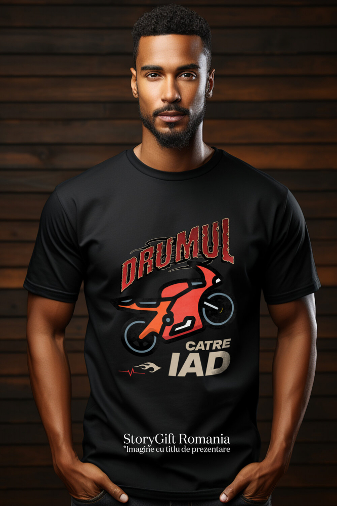 Tricou Femei, Barbati, Copii, Fata, Baiat, Unisex Personalizat Motocicletă Roșie – Viteză și Adrenalină pe Drumul Către Iad [2]