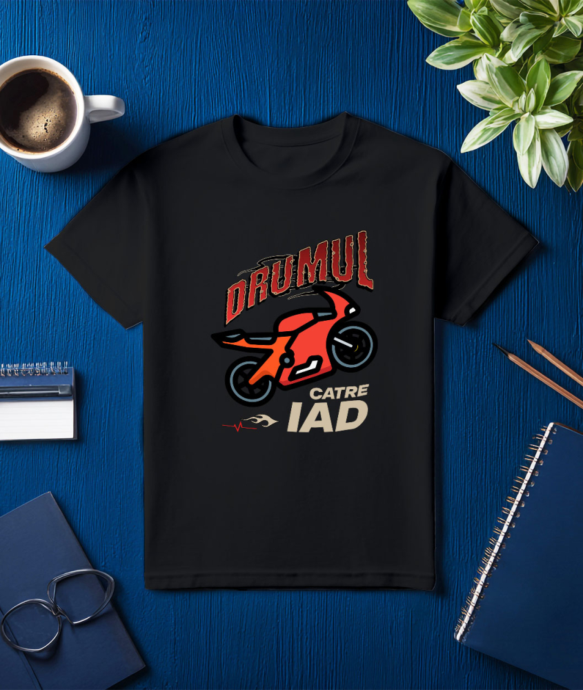 Tricou Femei, Barbati, Copii, Fata, Baiat, Unisex Personalizat Motocicletă Roșie – Viteză și Adrenalină pe Drumul Către Iad [3]