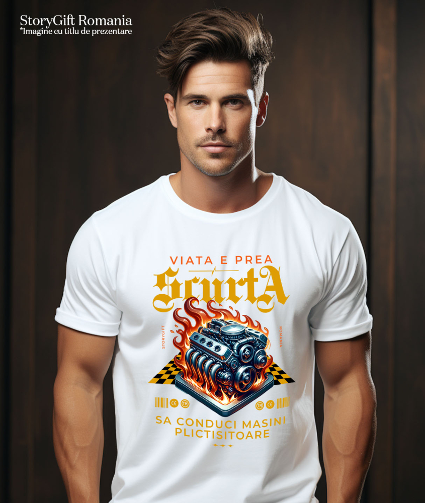 Tricou Femei, Barbati, Copii, Fata, Baiat, Unisex Personalizat Motor Incendiar – Viteză Extremă și Adrenalină în Curse Ilegale [2]