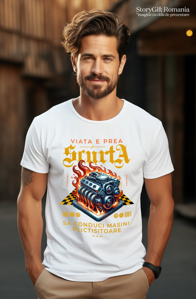 Tricou Femei, Barbati, Copii, Fata, Baiat, Unisex Personalizat Motor Incendiar – Viteză Extremă și Adrenalină în Curse Ilegale [2]