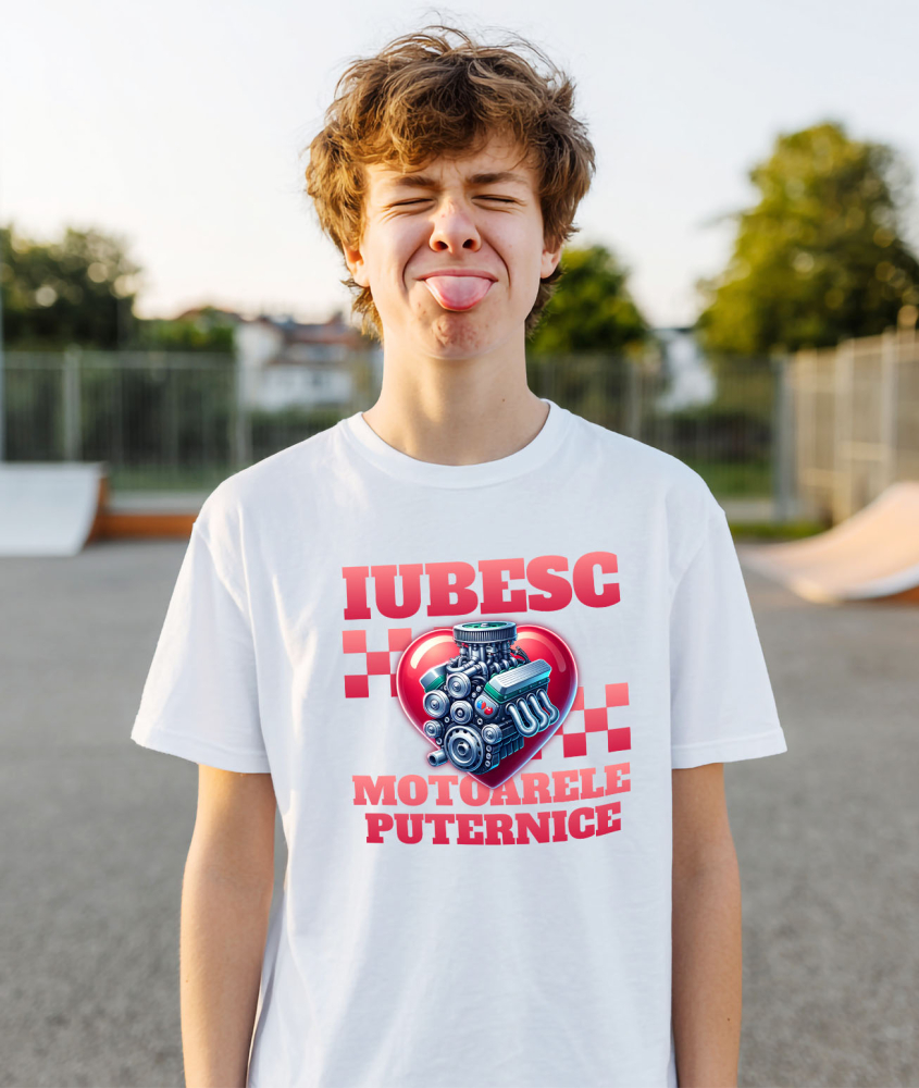 Tricou Femei, Barbati, Copii, Fata, Baiat, Unisex Personalizat Motor Puternic și Mașină de Viteză – Adrenalină și Performanță [2]