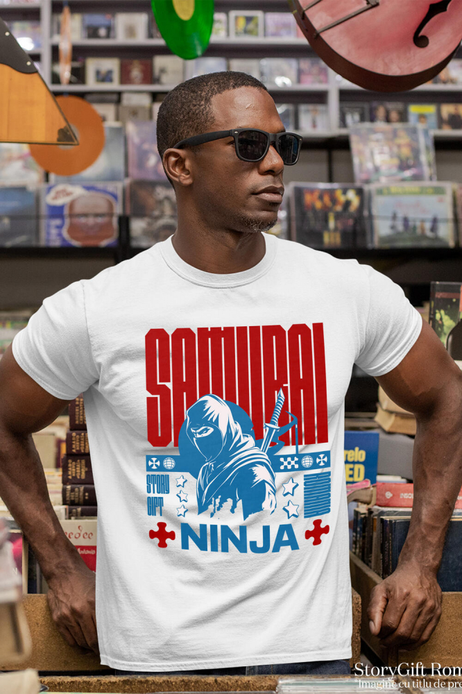 Tricou Femei, Barbati, Copii, Fata, Baiat, Unisex Personalizat Cadouri personalizate – Ninja cu cagula și sabie, inspirat din filme cu spioni [2]