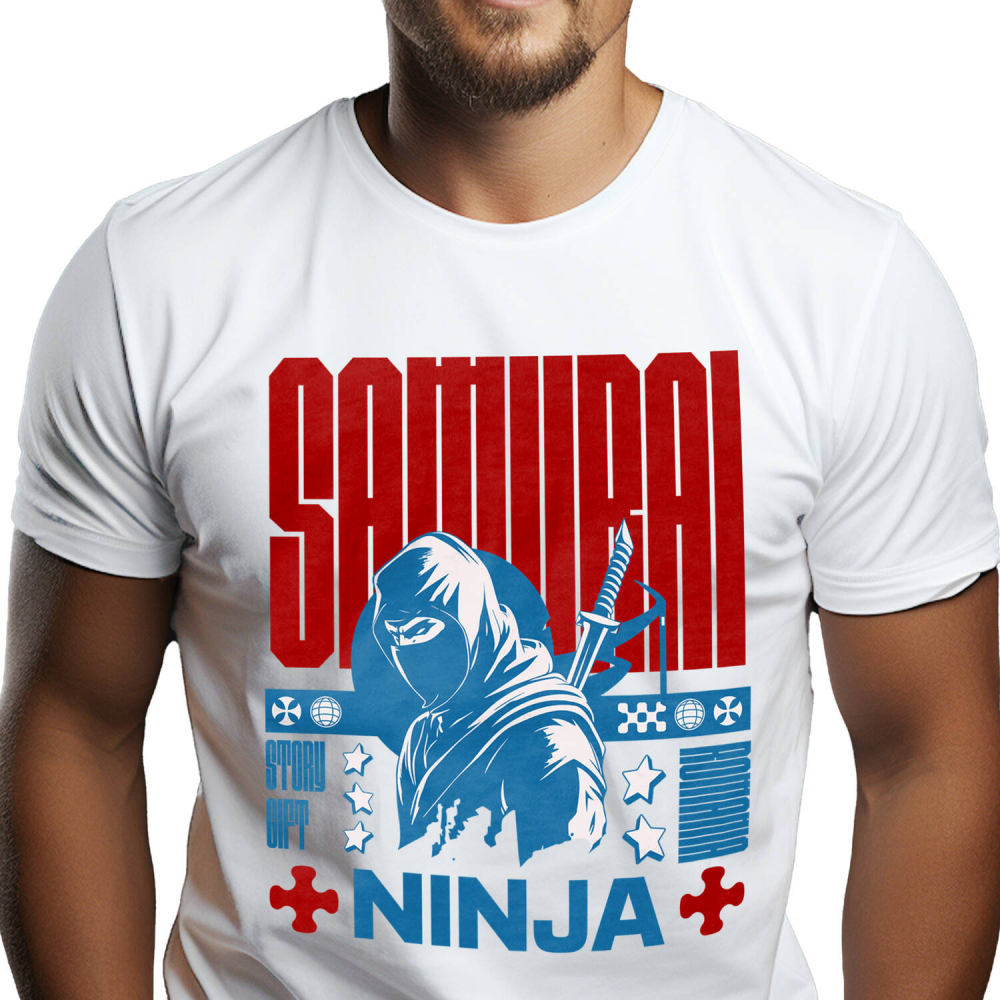 Tricou Femei, Barbati, Copii, Fata, Baiat, Unisex Personalizat Cadouri personalizate – Ninja cu cagula și sabie, inspirat din filme cu spioni [1]