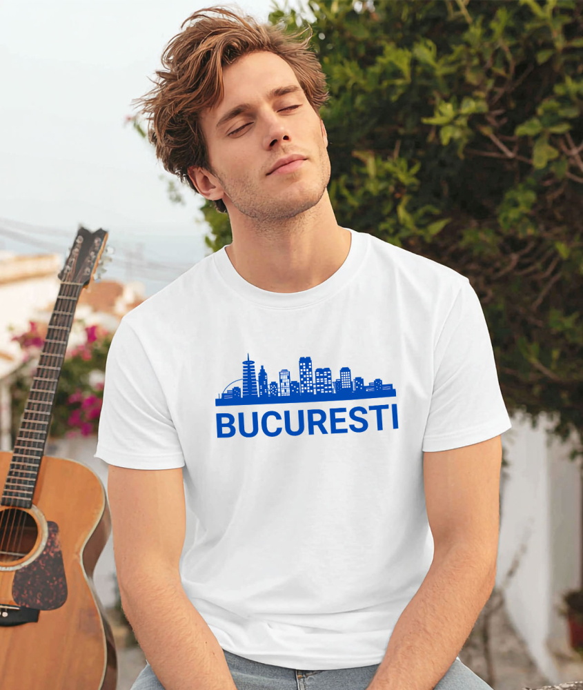 Tricou Femei, Barbati, Copii, Fata, Baiat, Unisex Personalizat Orașul București - Clădiri Înalte și Atracții Turistice de Neratat [2]