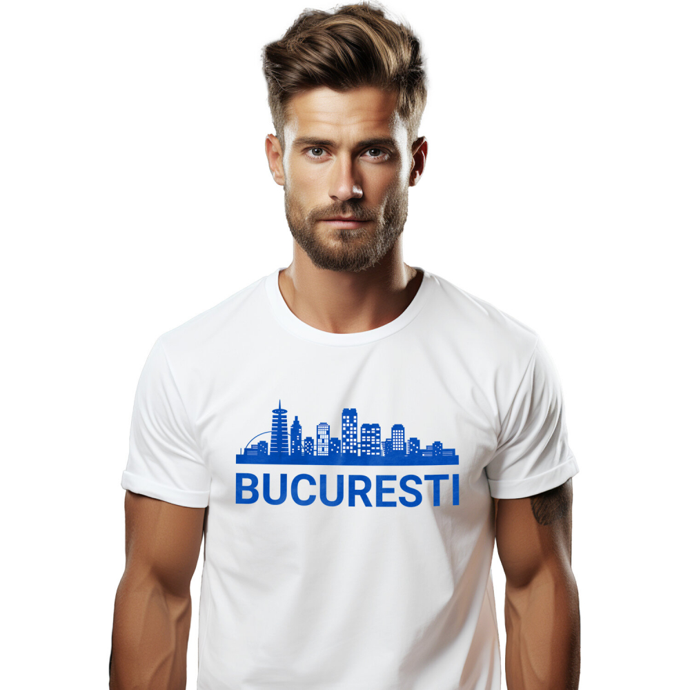 Tricou Femei, Barbati, Copii, Fata, Baiat, Unisex Personalizat Orașul București - Clădiri Înalte și Atracții Turistice de Neratat [1]