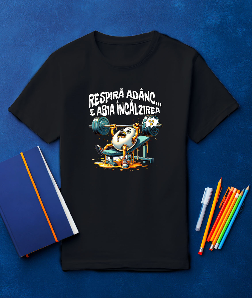 Tricou Femei, Barbati, Copii, Fata, Baiat, Unisex Personalizat Ou la Sală - Tricou Personalizat Motivațional pentru Sportivi și Antrenamente [3]