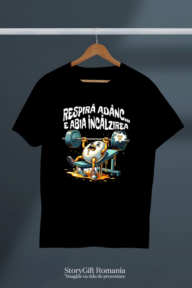 Tricou Femei, Barbati, Copii, Fata, Baiat, Unisex Personalizat Ou la Sală - Tricou Personalizat Motivațional pentru Sportivi și Antrenamente [3]