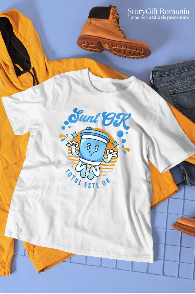 Tricou Femei, Barbati, Copii, Fata, Baiat, Unisex Personalizat „Pahar Personalizat Yoga 'Sunt Ok, Totul Este Ok' – Cadou Motivațional pentru Familie și Yoga” [3]