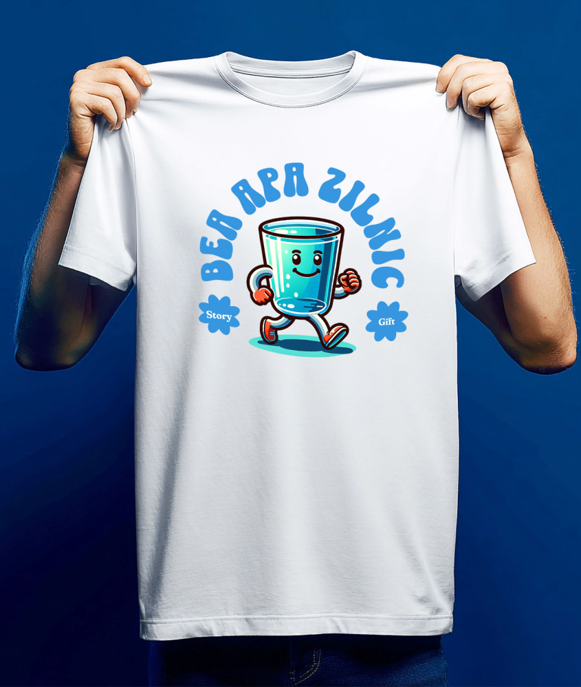 Tricou Femei, Barbati, Copii, Fata, Baiat, Unisex Personalizat „Pahar Personalizat 'Bea Apă Zilnic' – Cadou Vesel pentru Familie, Copii și Hidratare” [3]