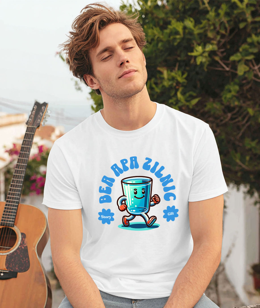 Tricou Femei, Barbati, Copii, Fata, Baiat, Unisex Personalizat „Pahar Personalizat 'Bea Apă Zilnic' – Cadou Vesel pentru Familie, Copii și Hidratare” [2]