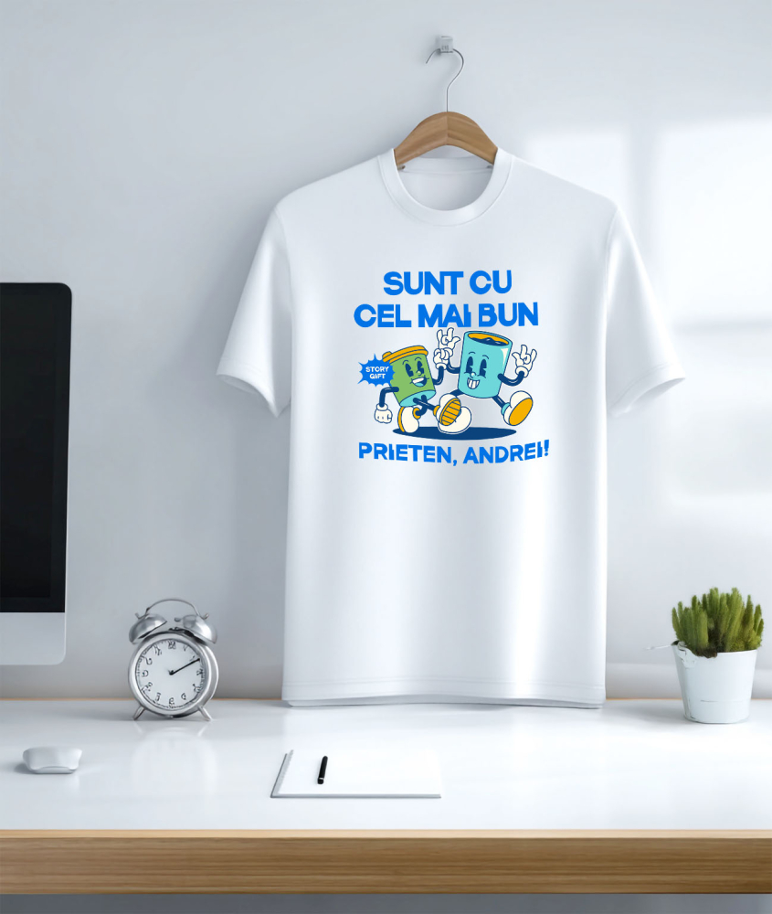 Tricou Femei, Barbati, Copii, Fata, Baiat, Unisex Personalizat Animatie Sef Birou Cu Cafea și Tigara - Cadouri Personalizate pentru Familie, Copii, Tati și Prieteni [3]
