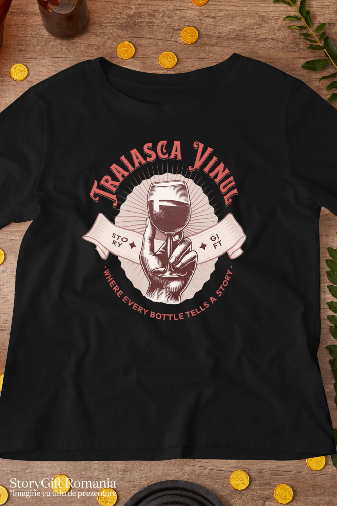 Tricou Femei, Barbati, Copii, Fata, Baiat, Unisex Personalizat „Pahar de Vin cu Picior - Cadou Personalizat pentru Iubitorii de Vin” [3]