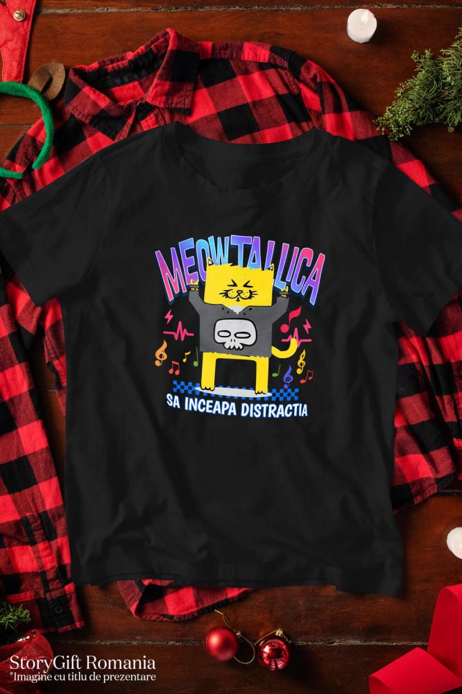 Tricou Femei, Barbati, Copii, Fata, Baiat, Unisex Personalizat Pisica Cu Haina Craiu Meowtalica – Cadouri Personalizate Pentru Tati, Copii și Familie [3]