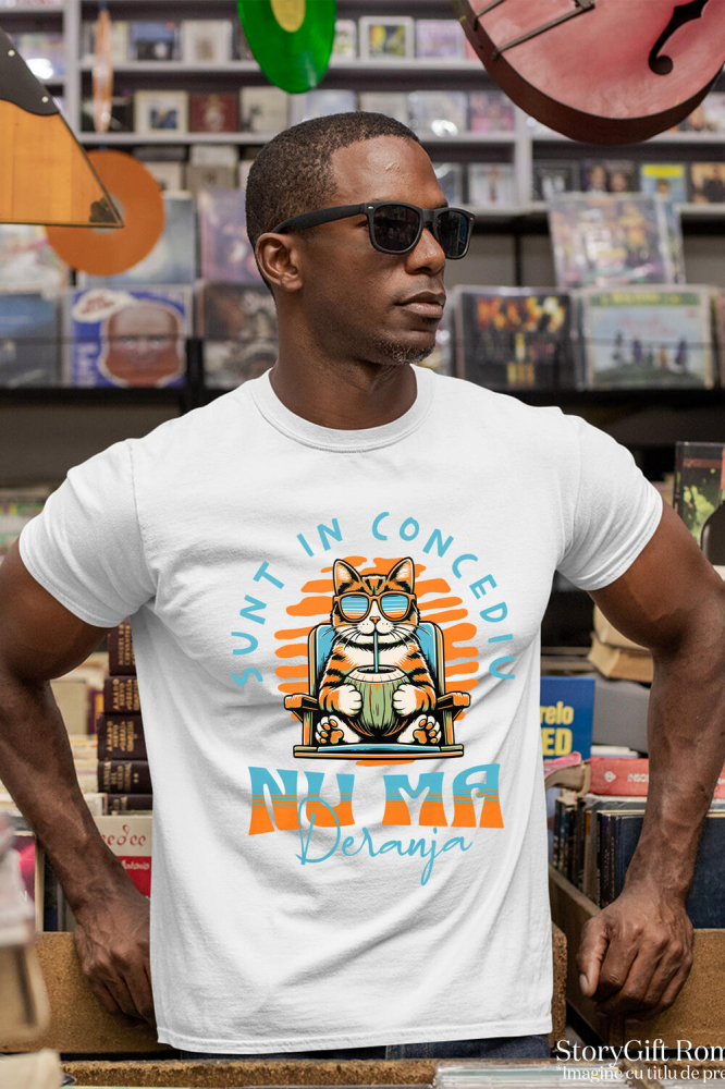 Tricou Femei, Barbati, Copii, Fata, Baiat, Unisex Personalizat Pisica Pe Sezlong Cu Nuca De Cocos – Cadouri Personalizate Pentru Tati, Copii și Familie [2]