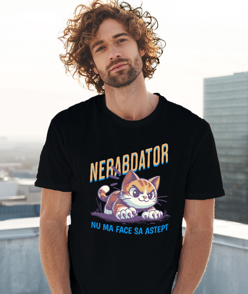 Tricou Femei, Barbati, Copii, Fata, Baiat, Unisex Personalizat Pisica Furioasă Cu Gheare „Nu Am Făcut Să Aștept” – Cadou Amuzant Pentru Iubitorii De Pisici Și Animale [2]