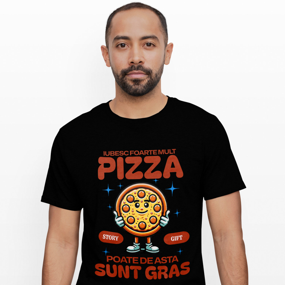 Tricou Femei, Barbati, Copii, Fata, Baiat, Unisex Personalizat Pizza personalizată pentru familie și prieteni – Mesaje amuzante și design vesel [1]