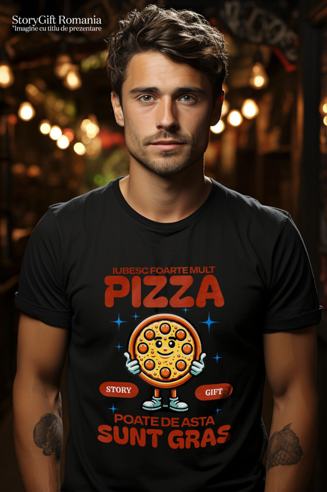Tricou Femei, Barbati, Copii, Fata, Baiat, Unisex Personalizat Pizza personalizată pentru familie și prieteni – Mesaje amuzante și design vesel [2]
