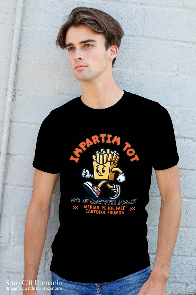 Tricou Femei, Barbati, Copii, Fata, Baiat, Unisex Personalizat Cadouri personalizate cu fast food | Cartofi prăjiți și adidași roșii pentru familie și prieteni [2]