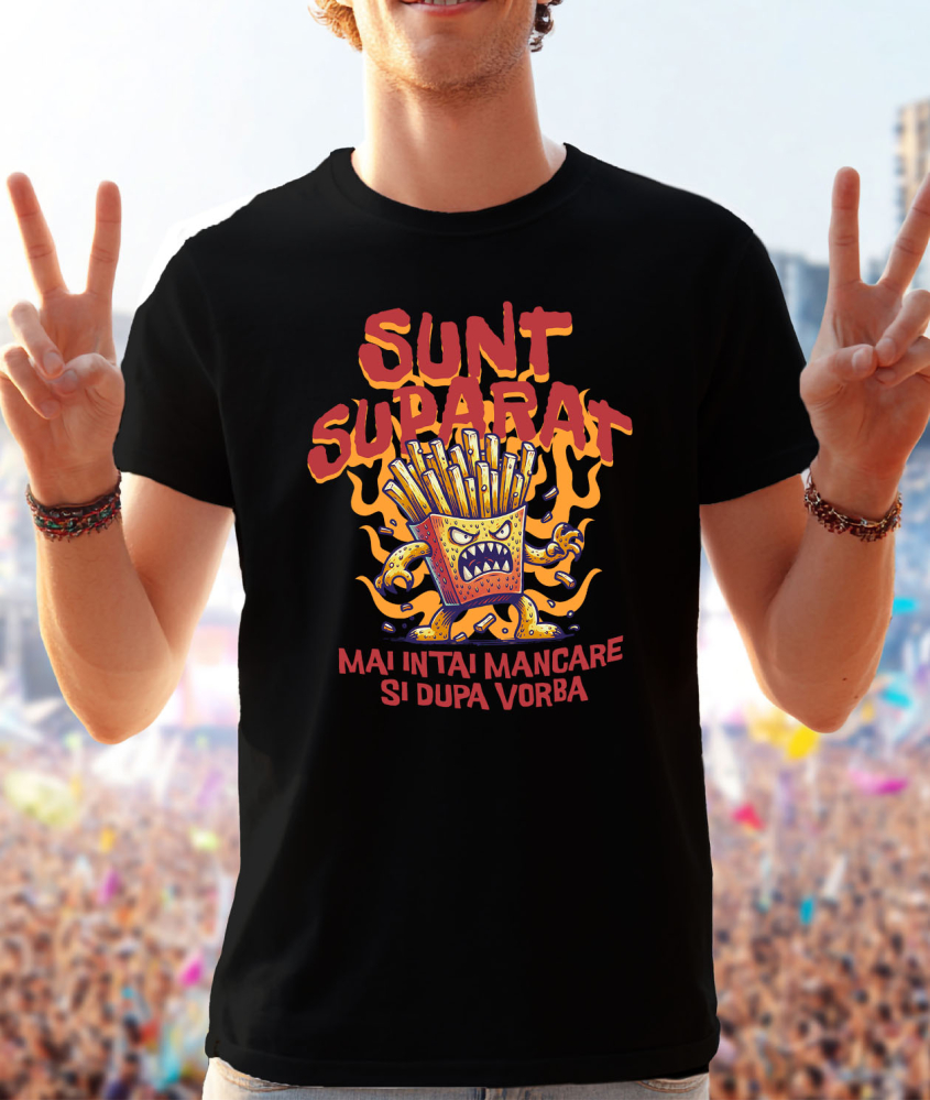 Tricou Femei, Barbati, Copii, Fata, Baiat, Unisex Personalizat Cartofi prăjiți furioși în flăcări | Cadou personalizat amuzant pentru familie și prieteni [2]