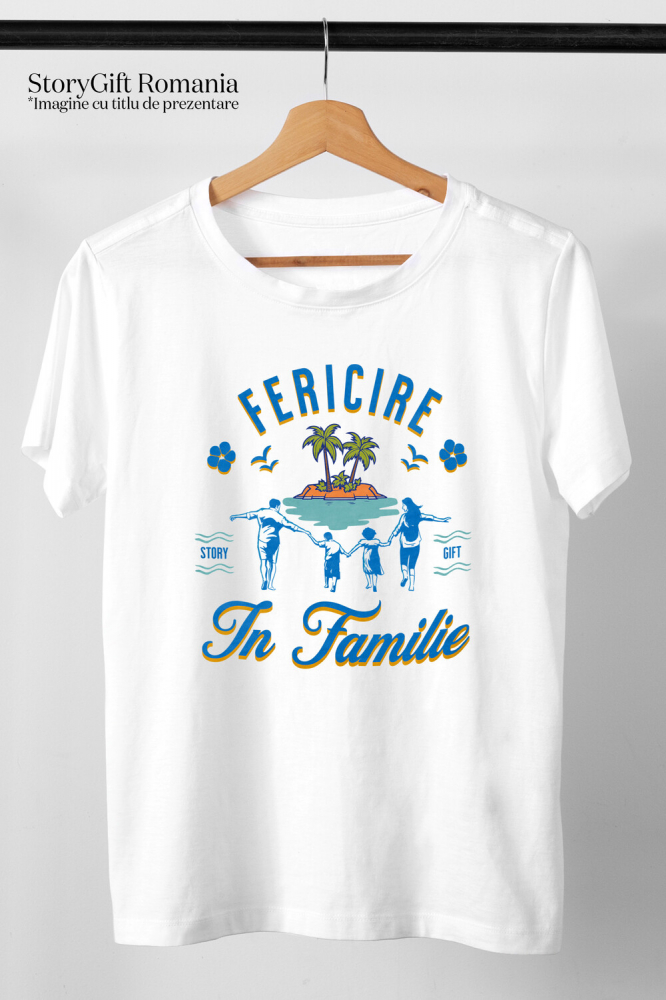 Tricou Femei, Barbati, Copii, Fata, Baiat, Unisex Personalizat Tricou Personalizat Familie - „Fericire în Vacanță” | Cadouri Unice [3]