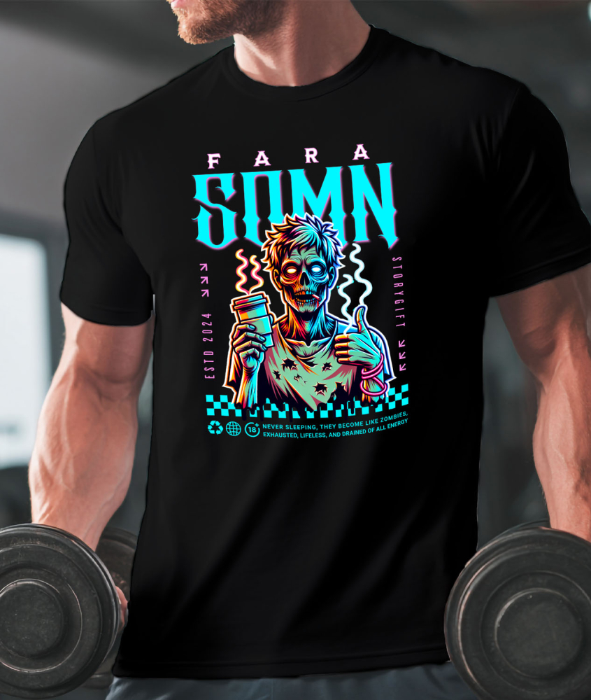 Tricou Femei, Barbati, Copii, Fata, Baiat, Unisex Personalizat „Cana Personalizată „Zombie Extenuat” - Cadou Amuzant pentru Iubitorii de Cafea” [2]