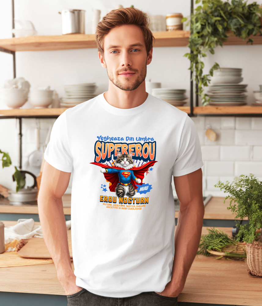 Tricou Femei, Barbati, Copii, Fata, Baiat, Unisex Personalizat Pisică Ragdoll Supererou – Design Personalizat pentru Iubitorii de Animale și Familie [2]