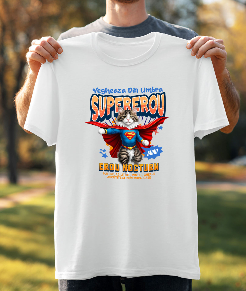 Tricou Femei, Barbati, Copii, Fata, Baiat, Unisex Personalizat Pisică Ragdoll Supererou – Design Personalizat pentru Iubitorii de Animale și Familie [3]