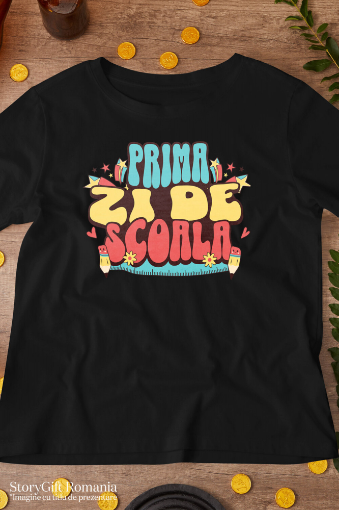 Tricou Femei, Barbati, Copii, Fata, Baiat, Unisex Personalizat Rechizite Școlare Personalizate pentru Prima Zi de Școală - Produse pentru Copii [3]