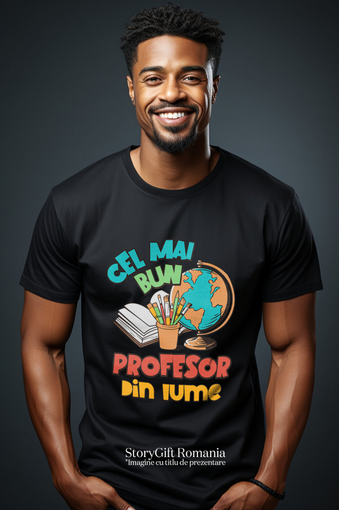 Tricou Femei, Barbati, Copii, Fata, Baiat, Unisex Personalizat Rechizite Școlare – Carte, Glob Pământesc, Educație pentru Copii [2]