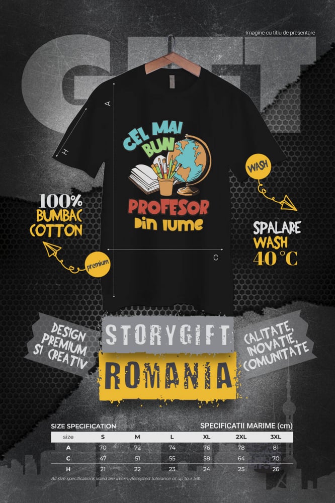 Tricou Femei, Barbati, Copii, Fata, Baiat, Unisex Personalizat Rechizite Școlare – Carte, Glob Pământesc, Educație pentru Copii [4]