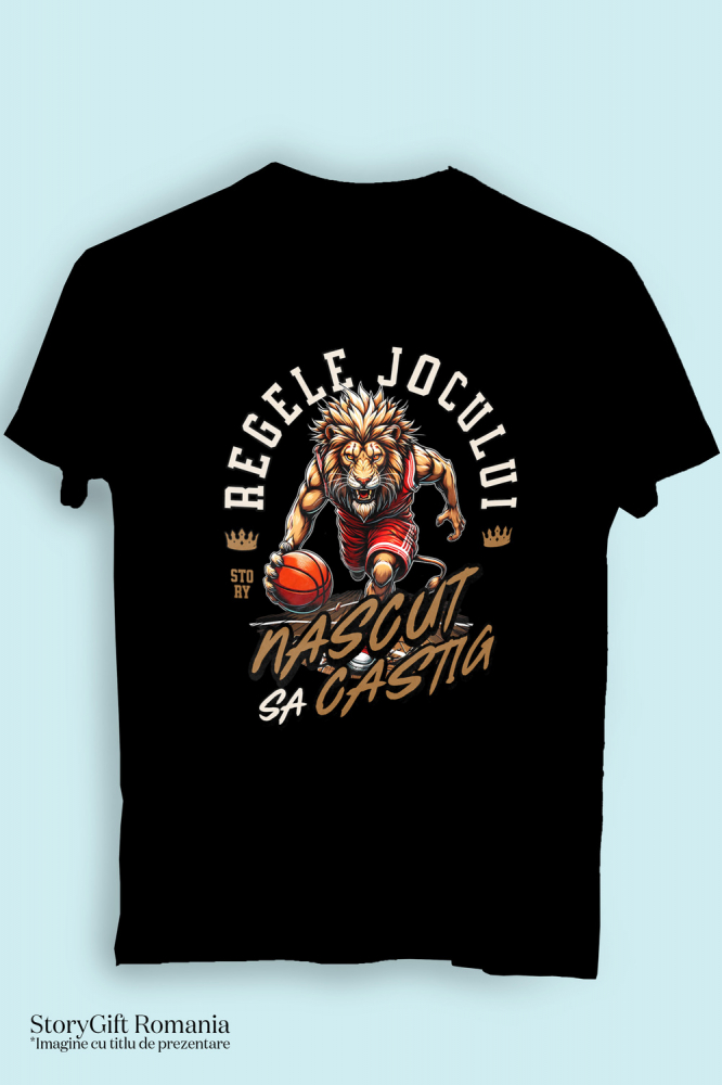 Tricou Femei, Barbati, Copii, Fata, Baiat, Unisex Personalizat Leul Furios – Jucător de Baschet în Meci Intens | Design Sportiv [3]