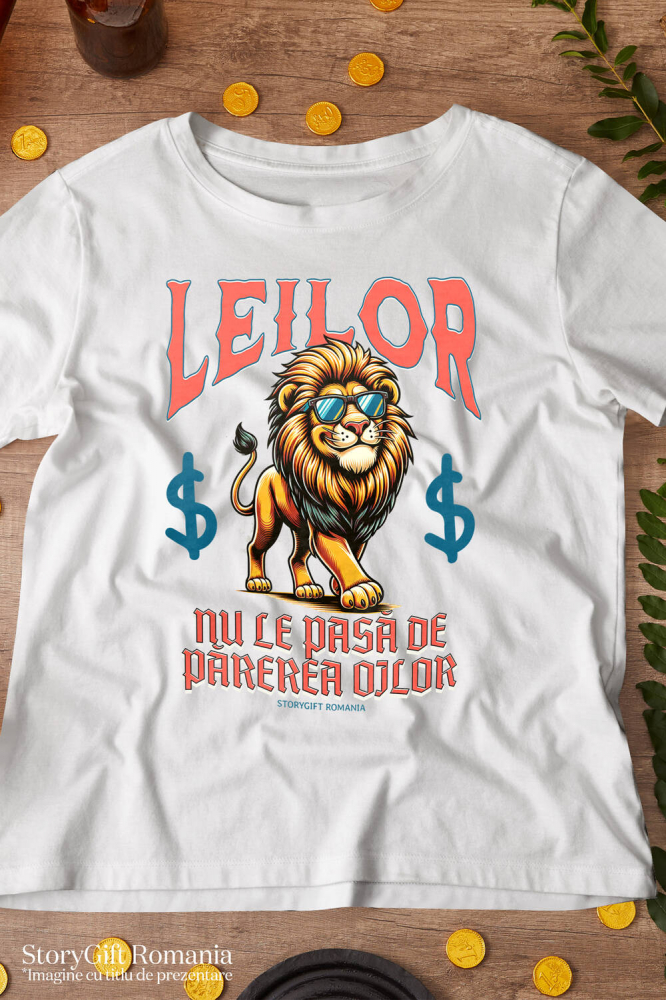 Tricou Femei, Barbati, Copii, Fata, Baiat, Unisex Personalizat Tricou personalizat Leu Mândru – Putere și Stil Unic | Cadou Perfect [3]