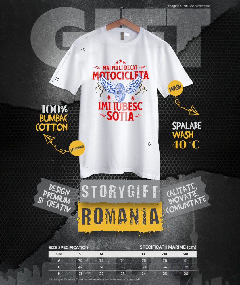 Tricou Femei, Barbati, Copii, Fata, Baiat, Unisex Personalizat Roată Motocicletă Cu Aripi – Simbolul Libertății Pe Două Roți [4]