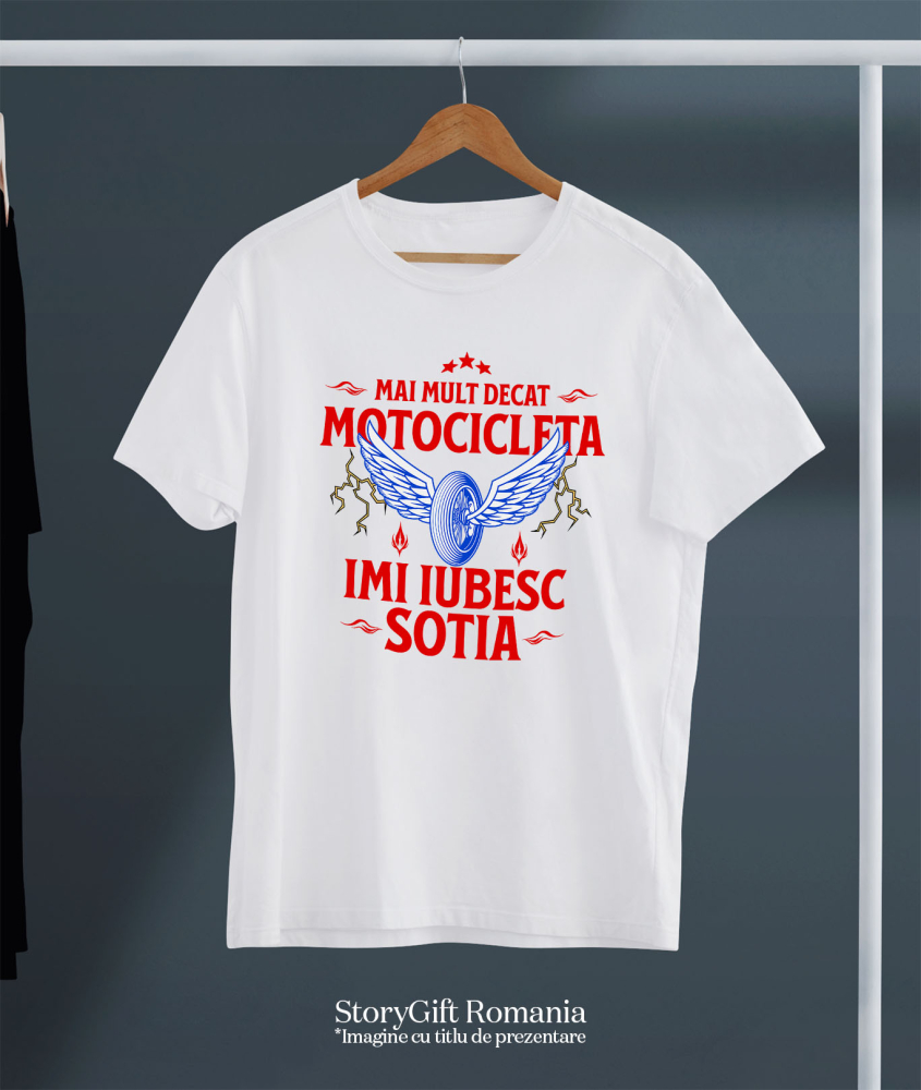 Tricou Femei, Barbati, Copii, Fata, Baiat, Unisex Personalizat Roată Motocicletă Cu Aripi – Simbolul Libertății Pe Două Roți [3]