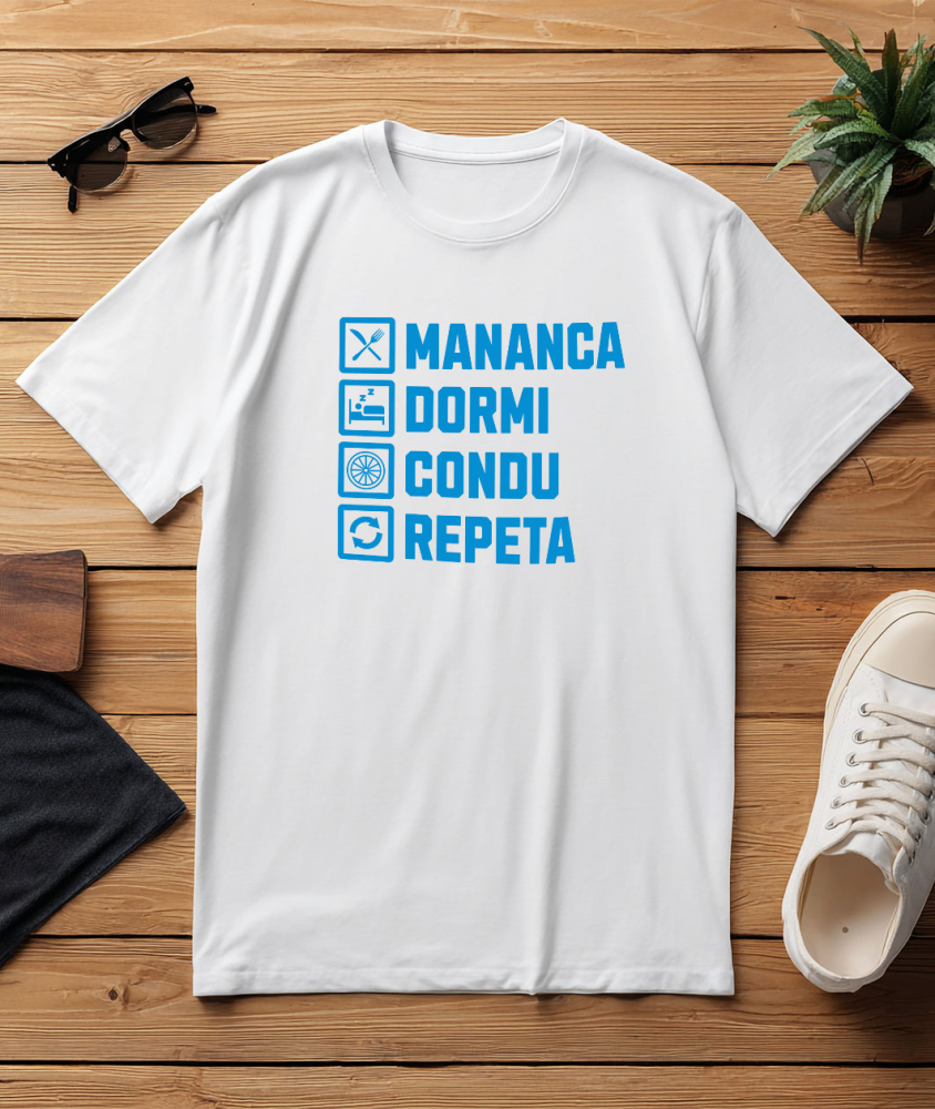 Tricou Femei, Barbati, Copii, Fata, Baiat, Unisex Personalizat Rutina Zilnică – Mesaj Haios Pentru Iubitorii De Mașini și Viteză [3]