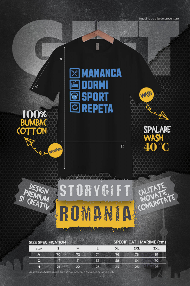 Tricou Femei, Barbati, Copii, Fata, Baiat, Unisex Personalizat Rutina Zilnică Sport - Tricou Personalizat pentru Sportivi și Echipe [4]