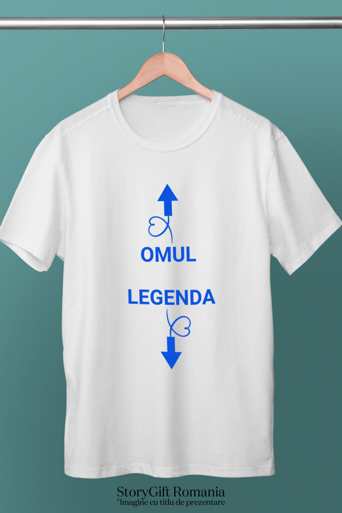 Tricou Femei, Barbati, Copii, Fata, Baiat, Unisex Personalizat „Omul Legendar” cu Săgeți și Inimioare – Mesaj Haios și Sarcastic pentru Cadouri Personalizate [3]